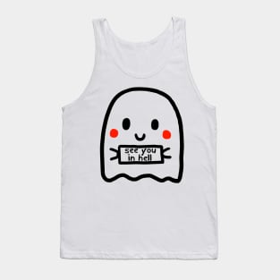 See You In Hell // Cute Halloween Baby Ghost Design Tank Top